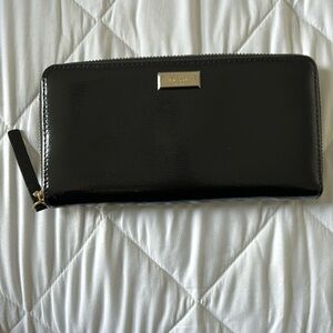 Kate Spade Patent Leather Wallet: Black